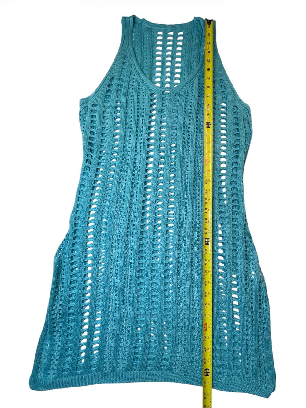 LAKESIDE TEAL MINI CROCHET BEACH COVER UP CROCHET DRESS
Women’s size XL - Picture 5 of 6